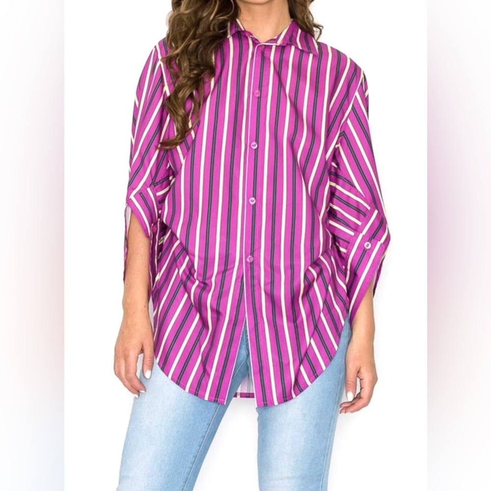 PURPLE BUTTON UP